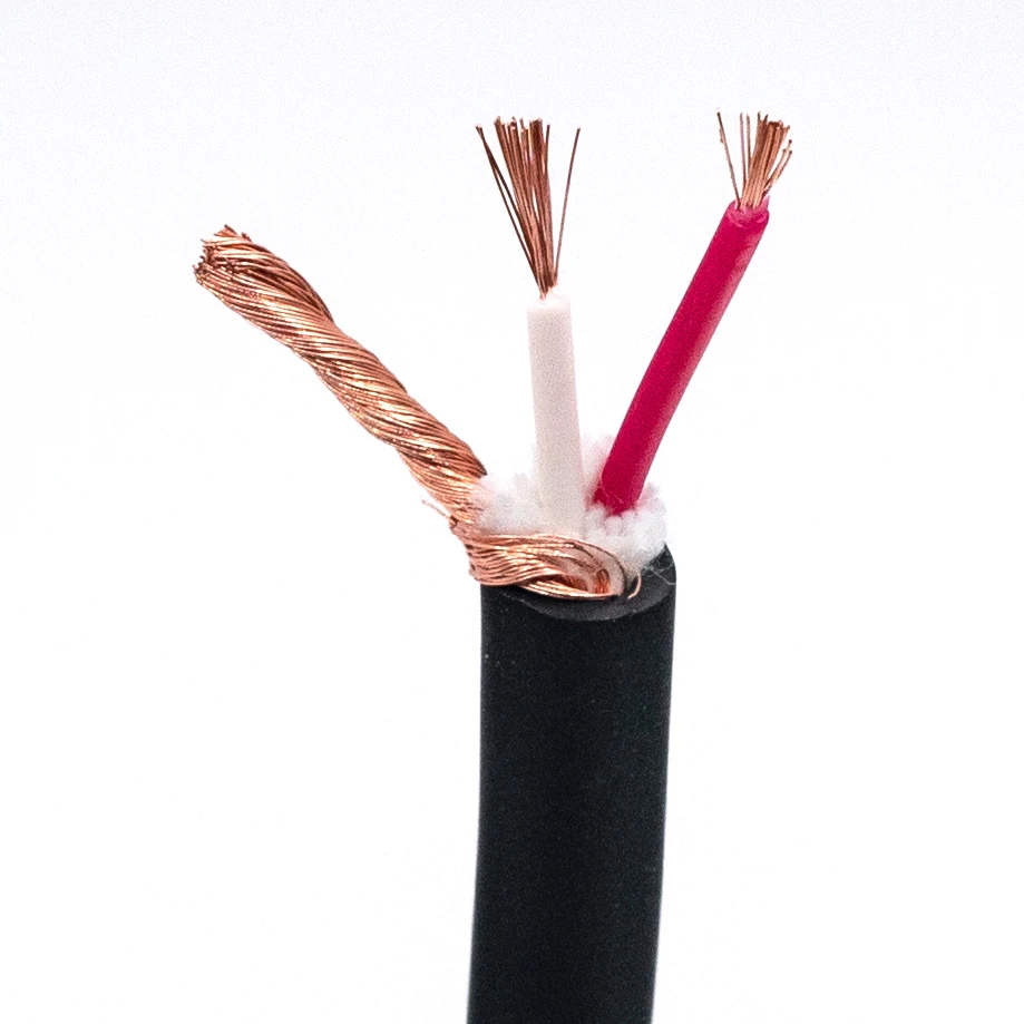 SREXACT Audio Signal Cable Double Layer Spiral Shielded Microphone Cable 2-core XLR Signal Cable Engineering Installation Cable