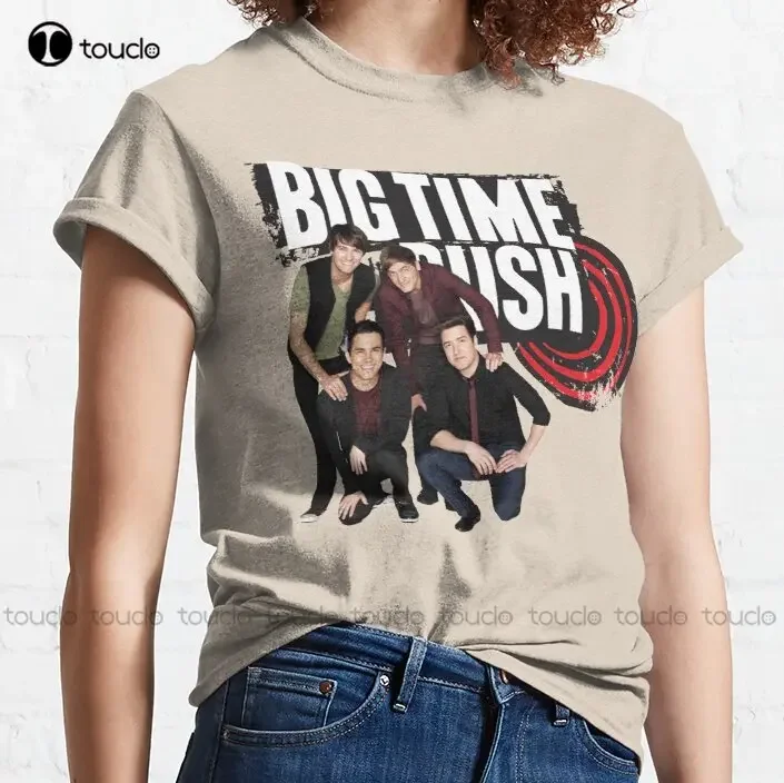 New Big Time Rush Logo And Members Classic T-Shirt Cotton Tee Shirt Men'S T-Shirts Custom Aldult Teen Unisex Fashion Funny New