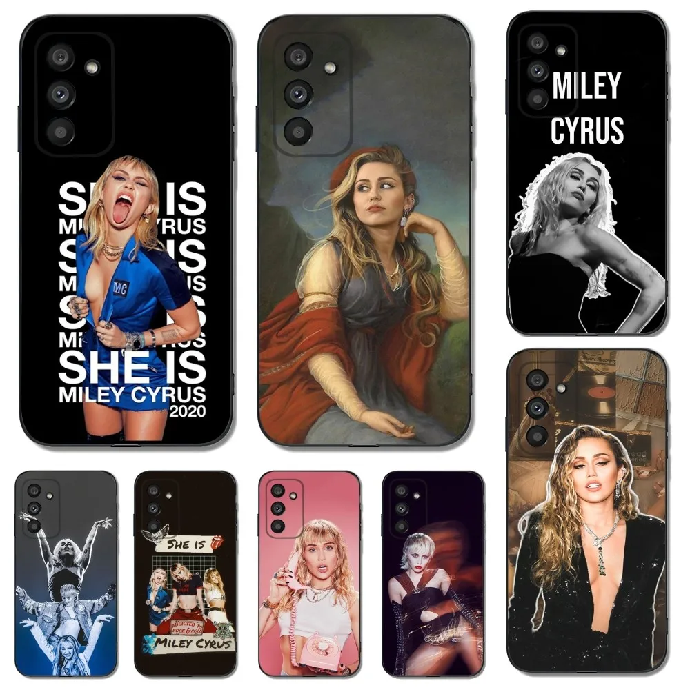 Singer M-Miley C-Cyrus Phone Case for SamsungS24,S23,S22,S21,S20 Ultra Pro S10,S30Plus,20 Ultra Black Cover