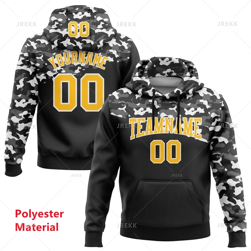 New In Sports Camo Graphic Hoodie Men Custom Name 3D Printed Camouflage Hoodies Tops Women Personalized Pullover Sweatshirt