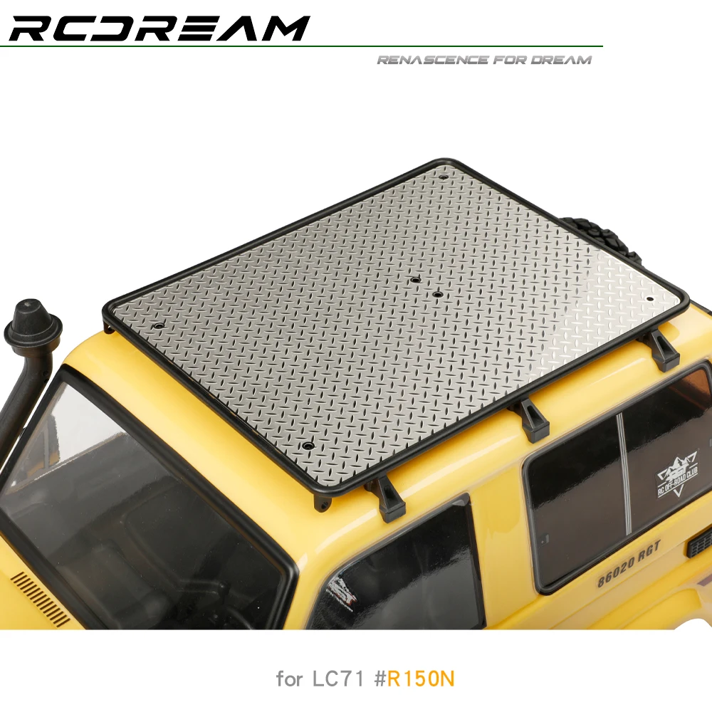 Cubierta de Metal para motor, protección/portaequipajes de techo, placa inferior para coche trepador de control remoto 1/10 RGT LC71 EX86020, piezas de mejora invasor