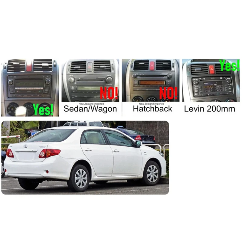 トヨタ カローラ 2008-2012用 7インチ ヘッドユニット カーラジオ ステレオ ワイヤレスCarPlay Apple Android Auto対応  バックカメラ GPSナビ BT 64GB