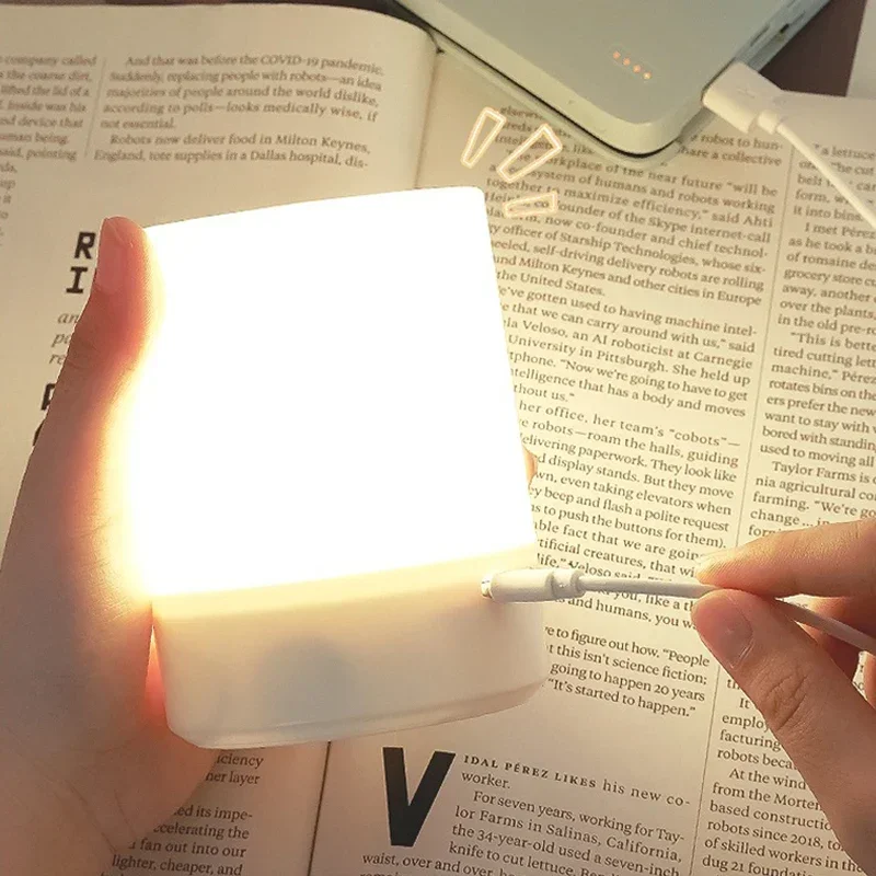 

Charging Touch Bedside Night Light Wireless Eye Protection Dormitory Artifact, Night Toilet Pat Light