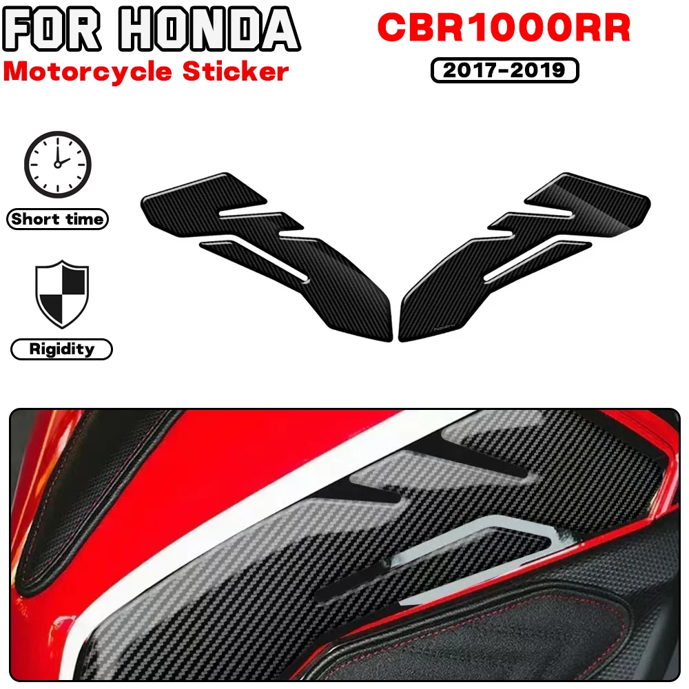 

For HONDA CBR1000RR 2017 2018 2019 Motorcycle Side Fuel Tank Pad Knee Decal Protection Stickers Carbon-look