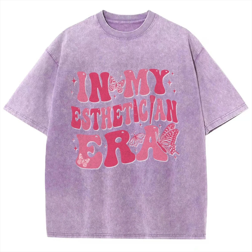In My Esthetician Era Vintage Unisex Washed T-shirt, Esthetician Gift, Local Skin Plug