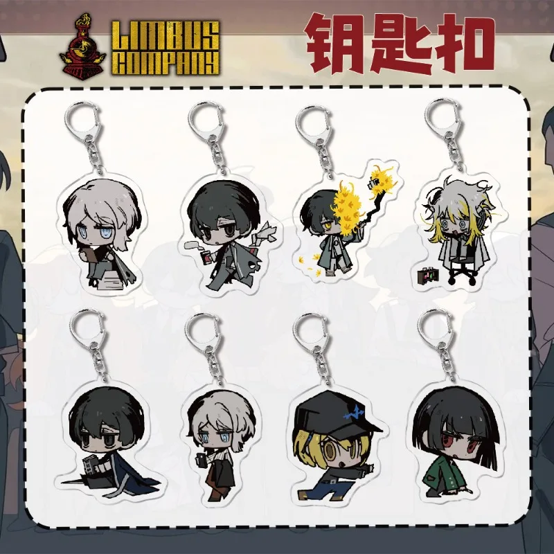Limbus Company Acrylic Keychain Dante Charon Ishmael Ryoshu Faust Sinclair Comic Free Trade Gift Luggage Identifier Tag Keyring