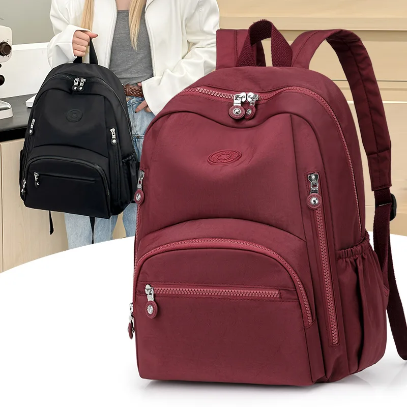 حقيبة مدرسية ذات ألوان محايدة لكل من الرجال والنساء، حقيبة ظهر مزدوجة الكتف، حقائب ظهر للسفر والتنقل، تصميم بسيط Batenan Mochila #1