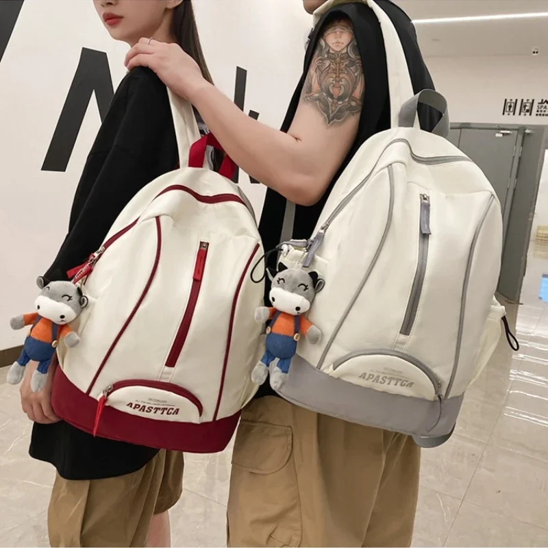 Fashion Style Large Capacity Workwear Backpack Ins Korean Style Neutral Couple Backpack Student Schoolbag Men Backpacks