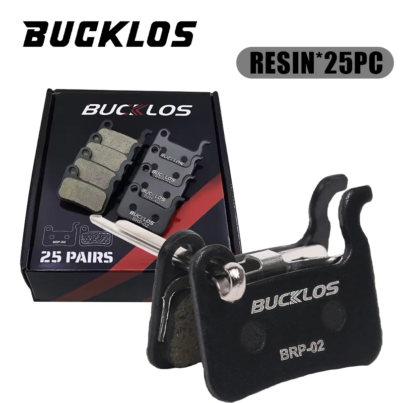 BUCKLOS 25 Paar Resin-Bremsbeläge für SHIMANO A01S/M06/M07/M06S//M07S, verschleißfeste hydraulische Bremsbeläge, MTB-Bremsbeläge, Fahrradteile