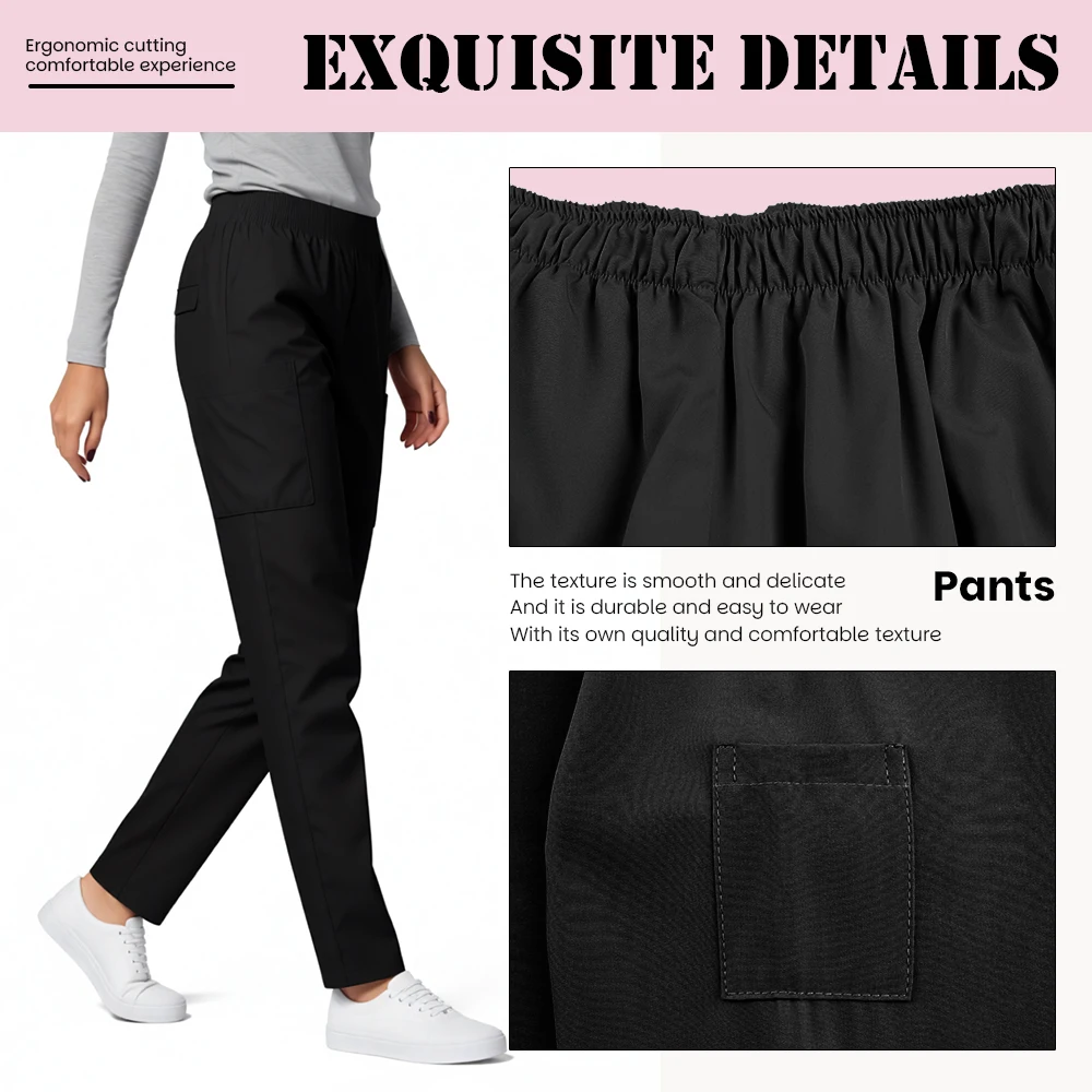 간호사 스크럽 팬츠 스트레치 뷰티 살롱 작업복 의료 수술복 팬츠 동물병원 의사 작업복 액세서리