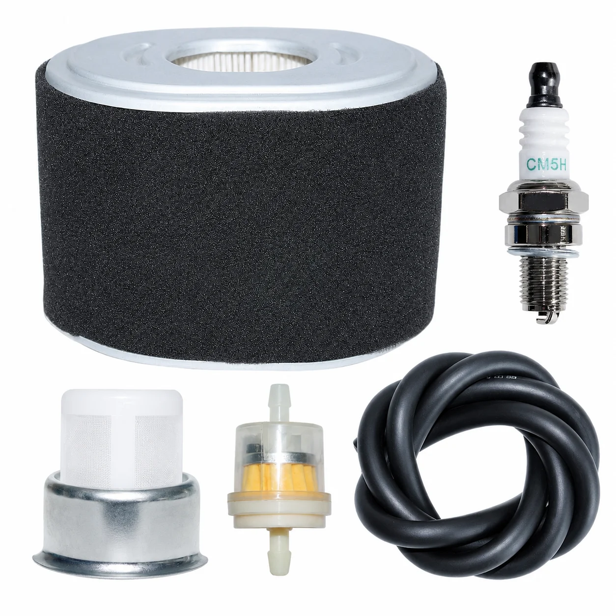 Air Filter Fuel Filter Tank Filter Fuel Line Hose Spark Plug Kit For Honda GX240 GX270 8/9HP Replaces 17210-ZE2-505 545081894