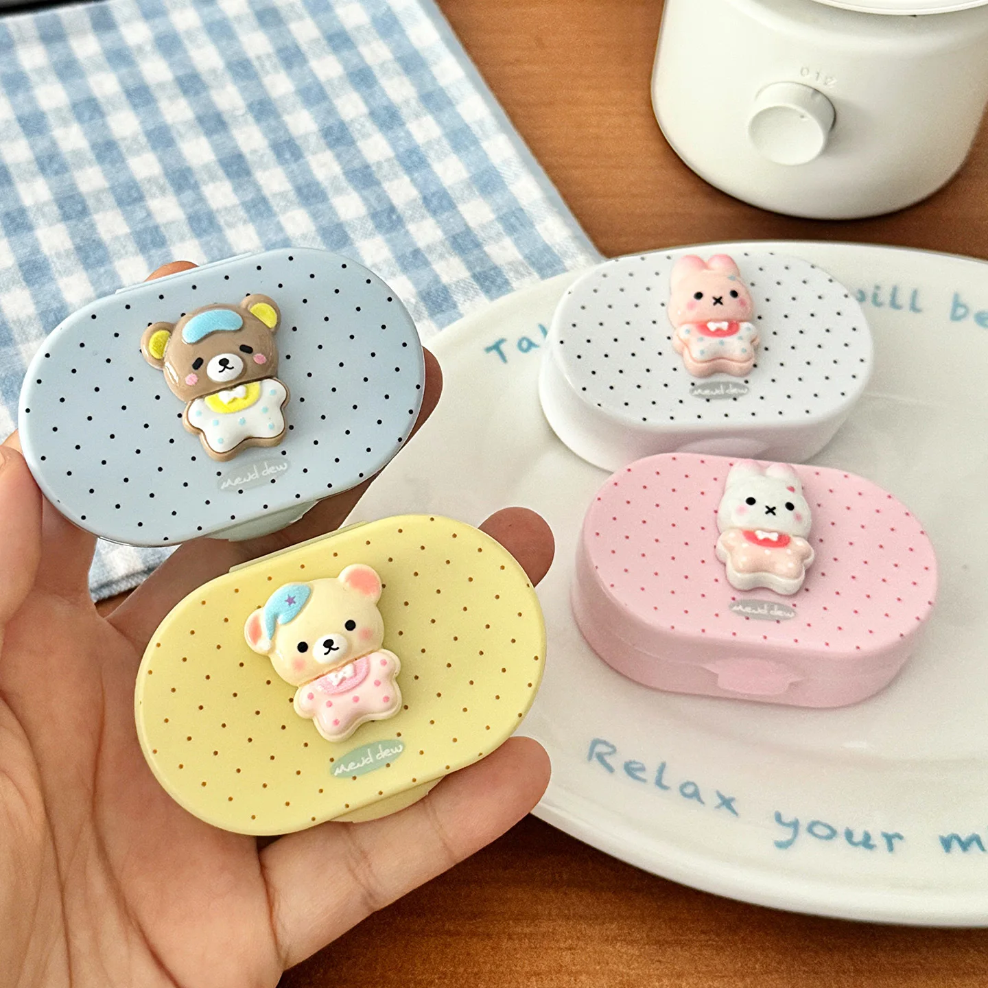 Travel Organizer Men - Mini Cute Rabbit Lens Container Women