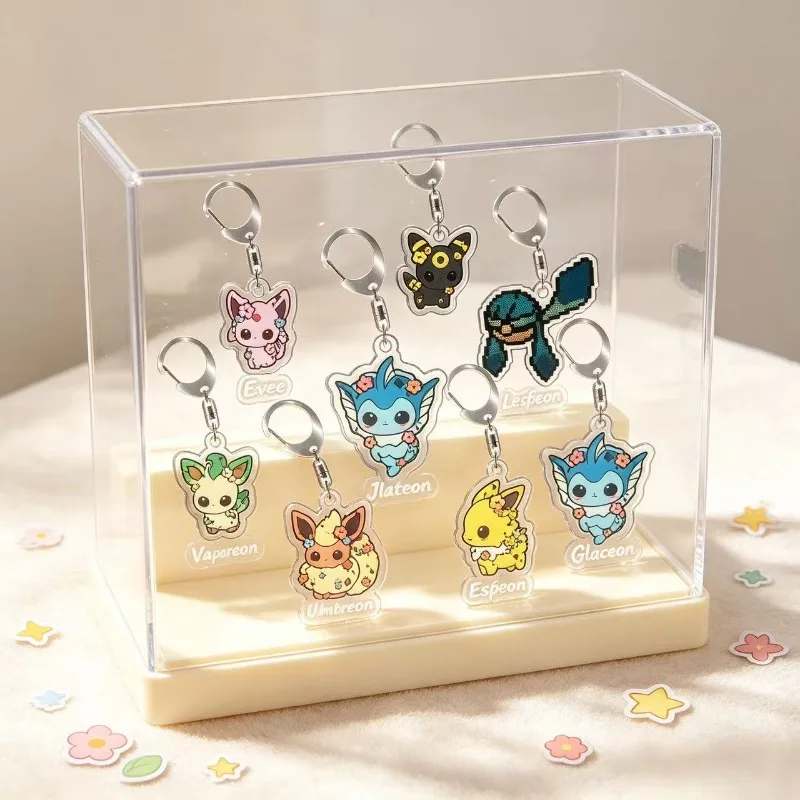 For Pokemon Elf Evee Vaporeon Umbreon Jlateon Espeon Lesfeon Glaceon Acrylic Selfmade Original Cute Cartoon Anime Keychain