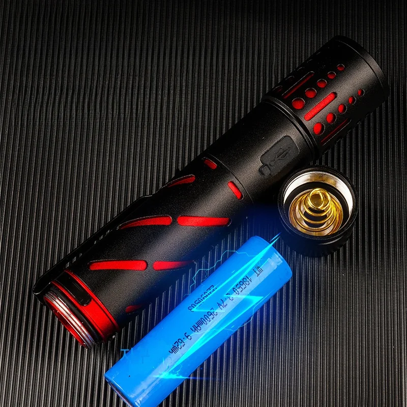 Meyuge Portable High Power Flashlight LED Flashlight USB Recycle Black 3 Pct Coupang Import Life Products Safety/Sare