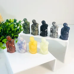 1PC Natural Crystal Stone Embrace Couple Obsidian Carving Home Decor Desktop Ornament Valentine Craftwork Gift