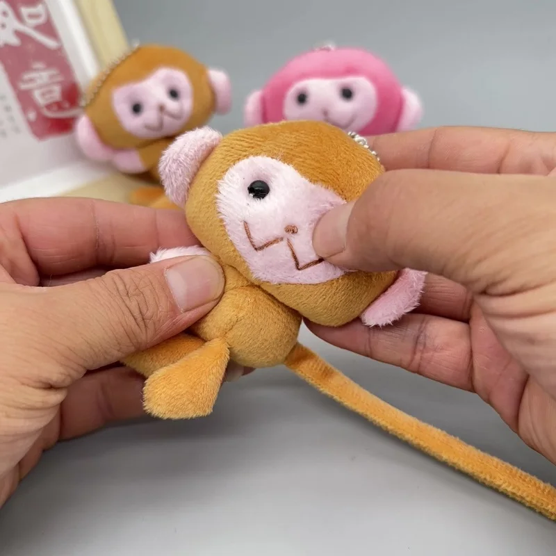 Pluszowy brelok do kluczy Małpka Goryl Plecak Wisiorek Śliczne długie ramię Torba na zwierzęta Wisiorki Breloczek Ozdoba Prezenty urodzinowe dla dorosłych dzieci