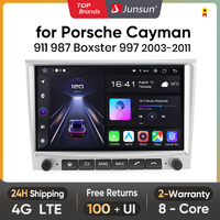 Junsun Wireless CarPlay Android Auto Car Radio for Porsche 911 997 987 Cayman Boxster RDS GPS 4G WIFI Multimedia autoradio