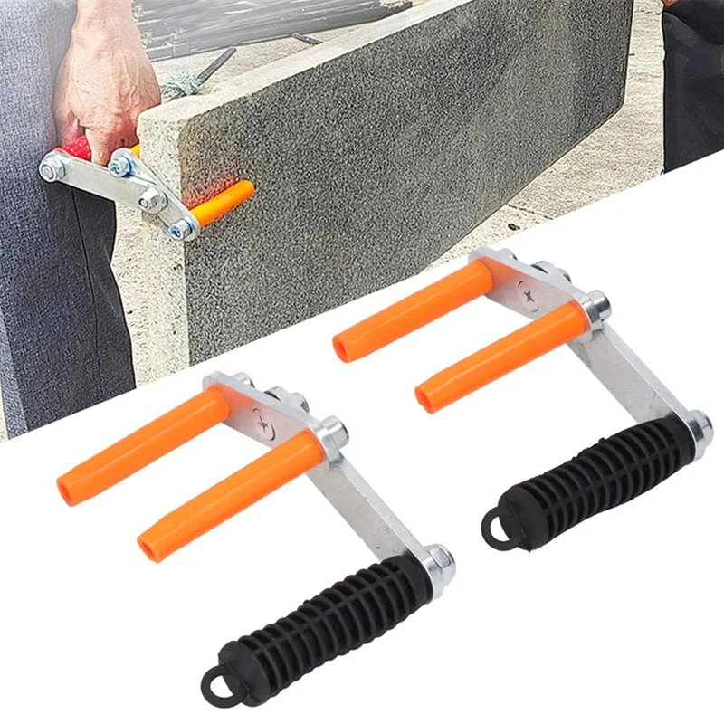 2pcs Multifunctional Gypsum Board Lift Plate Clamp Stainless Steel Clamps Metal Gripper Handle Lifting Carrier Handling Tool