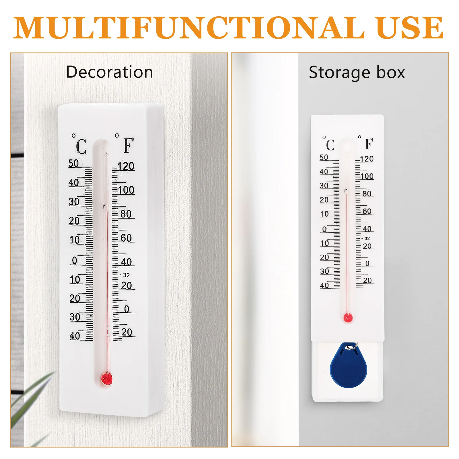 2 Stuks Sleutel Decorateur Verbergen Buiten Water Proof 1600X480X250Cm Poort Hider Buiten Witte Muur Thermometer Voor Garage