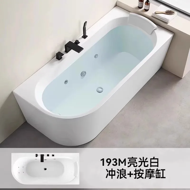 Akrilik Jacuzzi Independen Cerdas Suhu Konstan Pemanasan Berselancar Mandi Rok Kiri dan Kanan