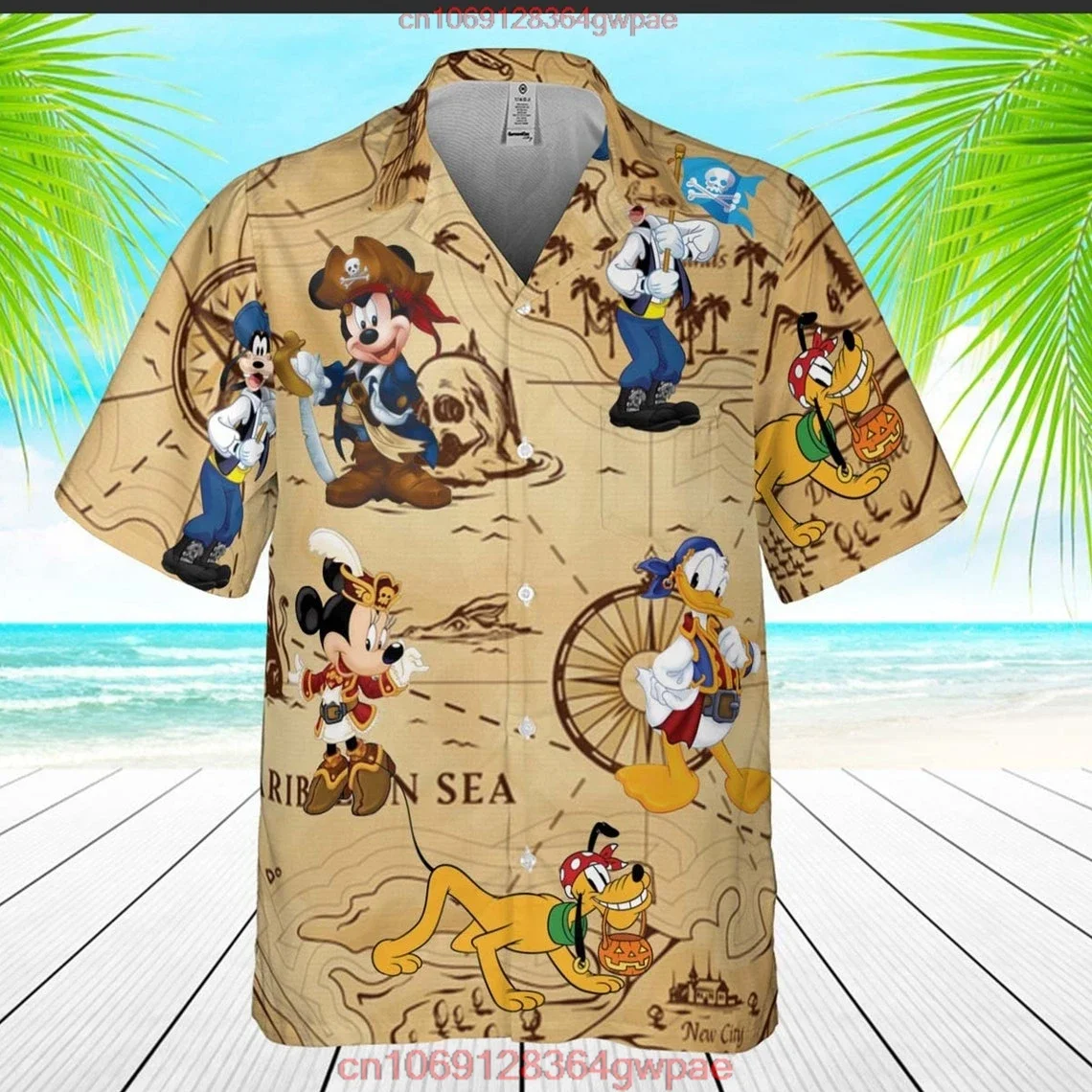 Retro Pirated of the Caribbean Mickey and Friend Hawaiian Shirt Mickey Pirate Vintage Hawaiian Shirt Retro Pirate Mickey Shirt