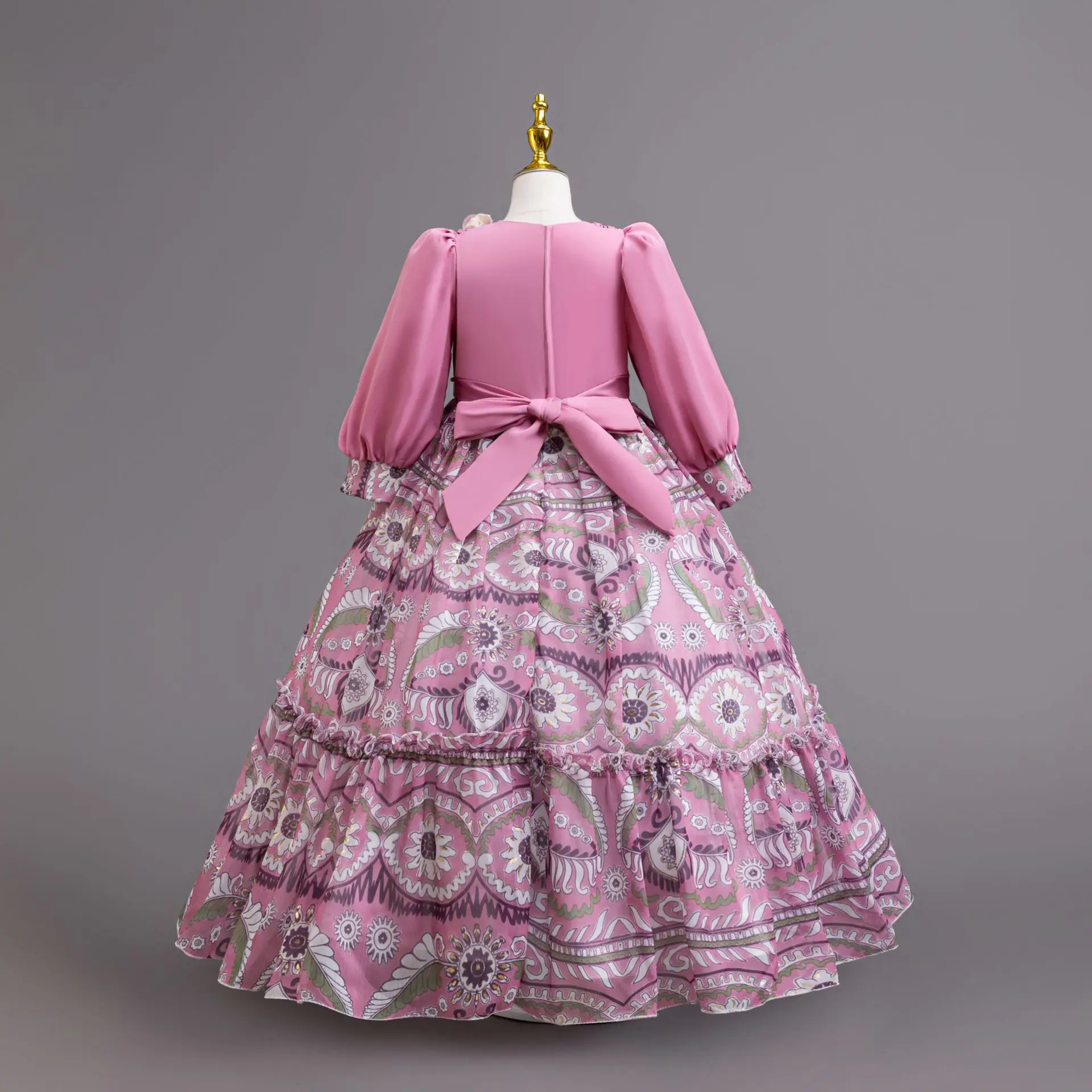 فستان رسمي للفتيات من HETISO أزياء أعياد ميلاد للأطفال من الشيفون لحفلات الزفاف وحفلات الزفاف فستان أطفال عتيق مزين بالزهور من 3 إلى 12 سنة