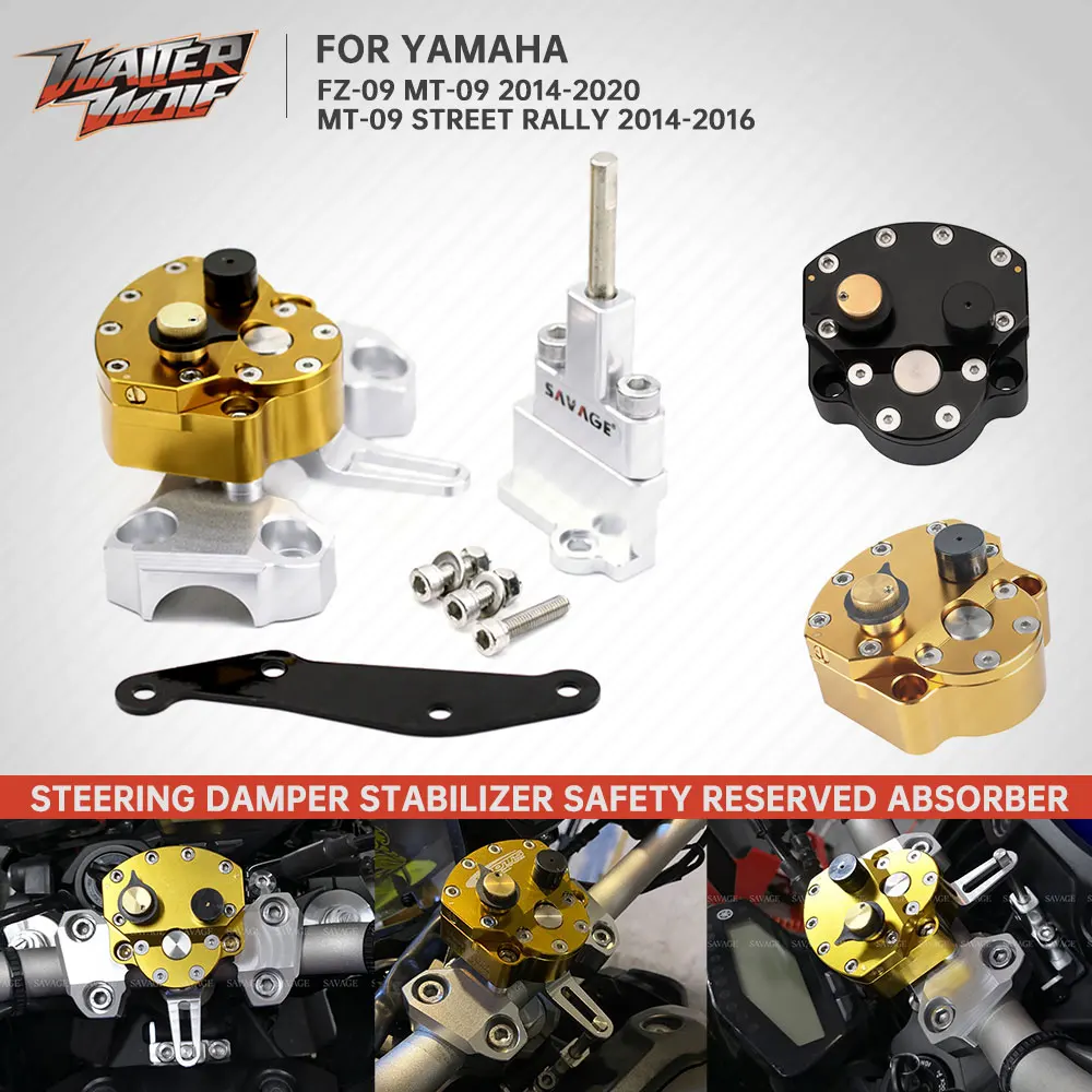 Motorcycle Adjustable Radial Steering Damper Stabilizer Mounting Bracket Kit For Yamaha MT-09 FZ-09 MT09 FZ09 MT FZ 09 2014-2020