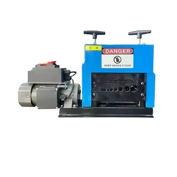 Small automatic wire and cable stripping and cutting machine