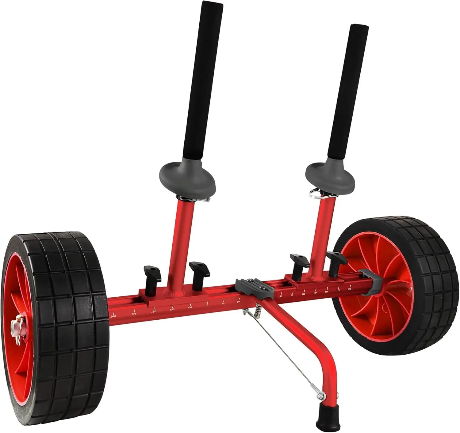 

Sit On Top Kayak Cart, Heavy-Duty Plug-in Kayak Cart Dolly with 10 Inch Airless Wheels, Width Adjustable