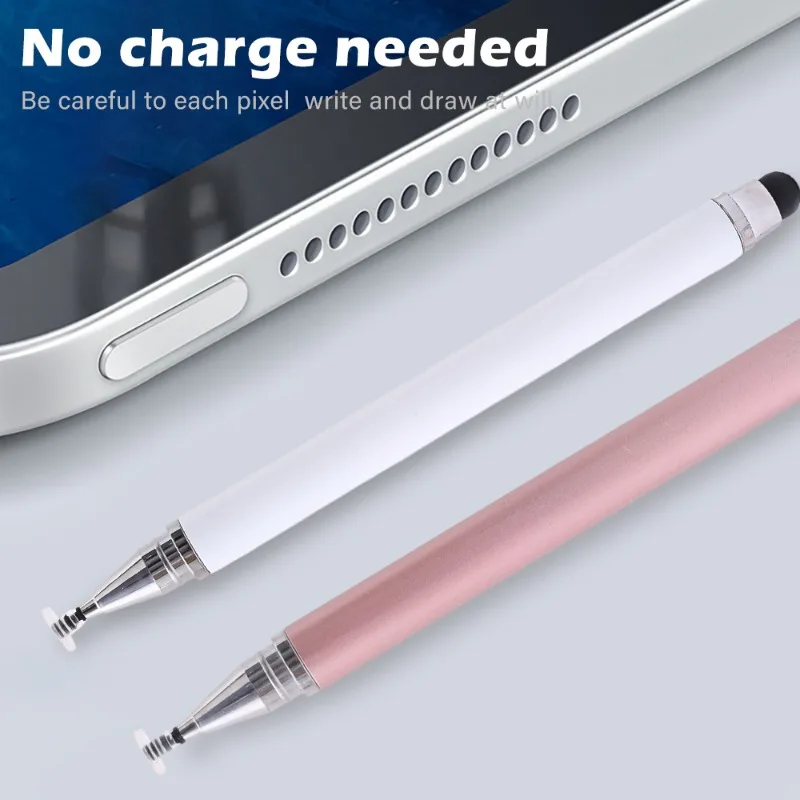 2in1 Universal Stylus Pens for IOS Android Touch Pen Drawing Capacitive Pencil for IPad Samsung Xiaomi Huawei Tablet SmartPhone