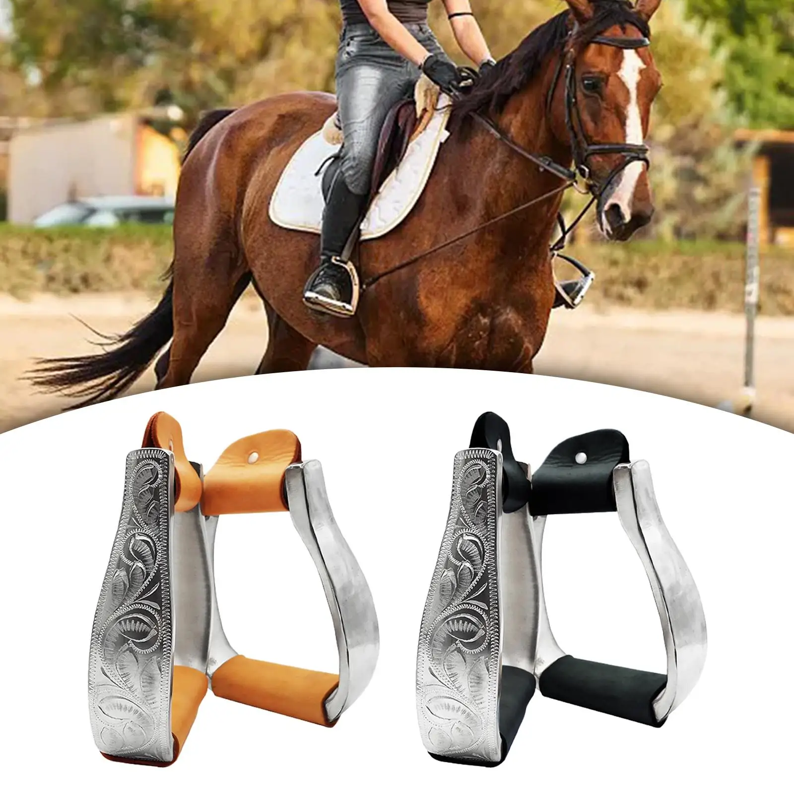 

2 Pieces Horse Stirrups Support for Outdoor Sport Equestrian Sports Training