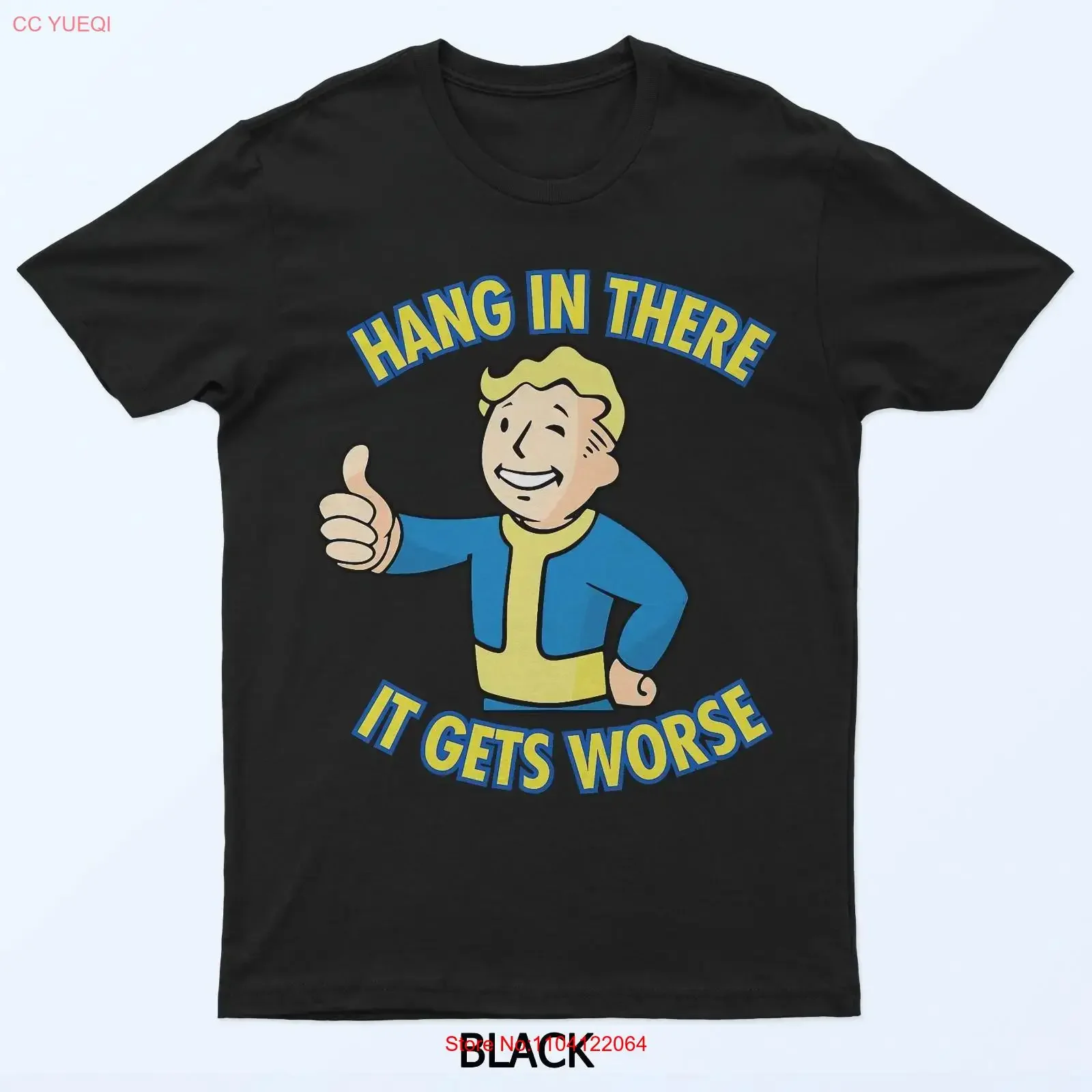 Hang In There It Gets Worse Boy Kids Funny Cute Meme T Shirt vintage Washed Comfortable Soft Top For Everyday Wear Versatile