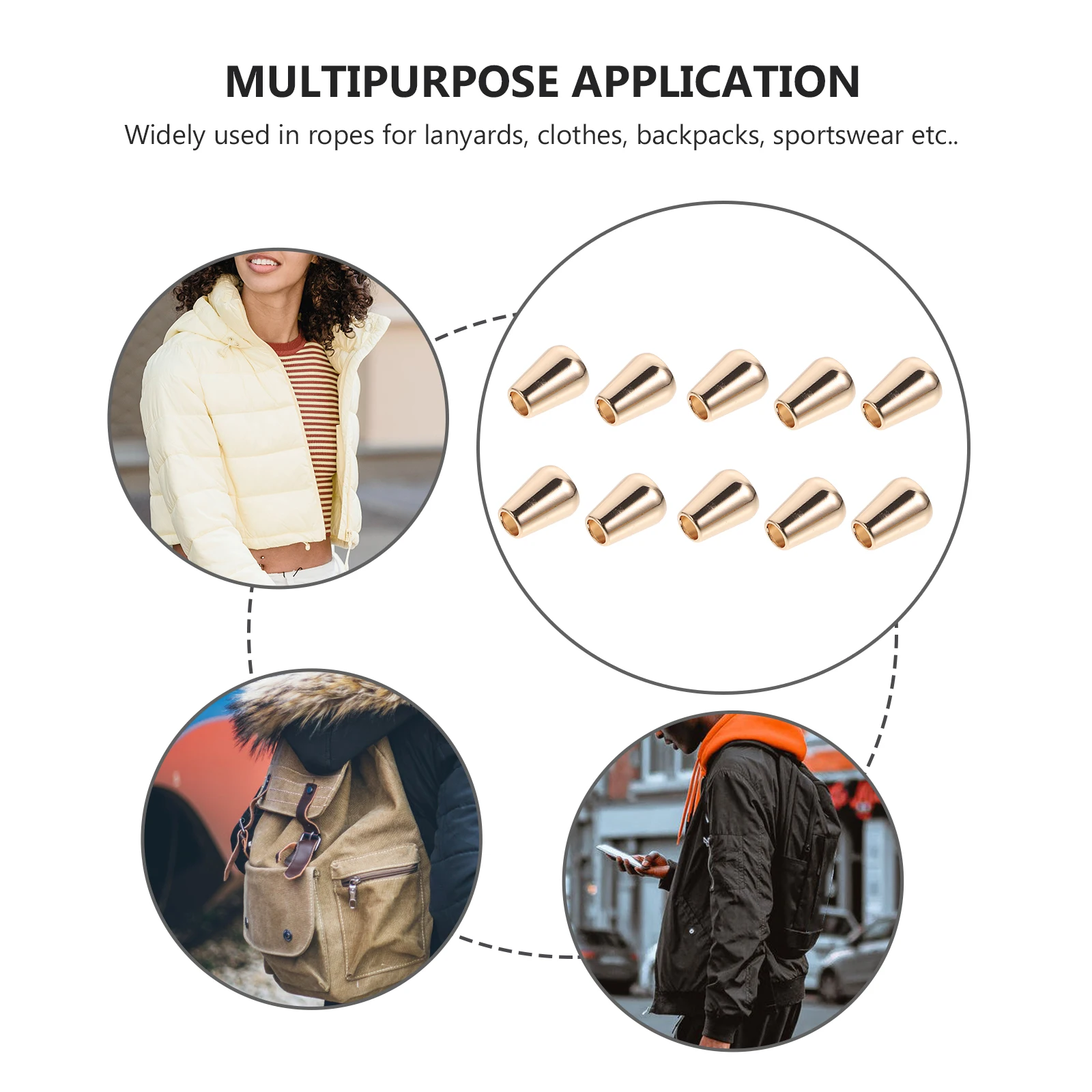 

1Set Drawstring Cord Locks High-Quality Material for Lanyards Clothing Backpacks Durable Sturdy Smooth Surface Compact Size Easy