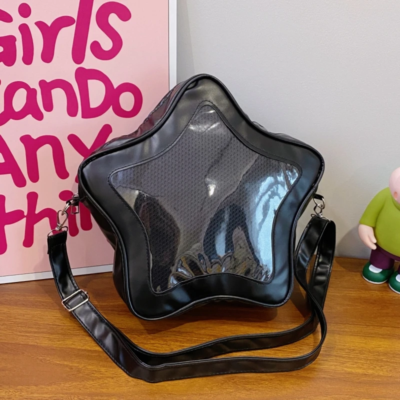 موضة جديدة Itabag الكورية نمط المتخصصة الخماسية نجمة حقيبة كروسبودي سعة كبيرة حقيبة كتف شفافة لطيف حقيبة رائعة #4