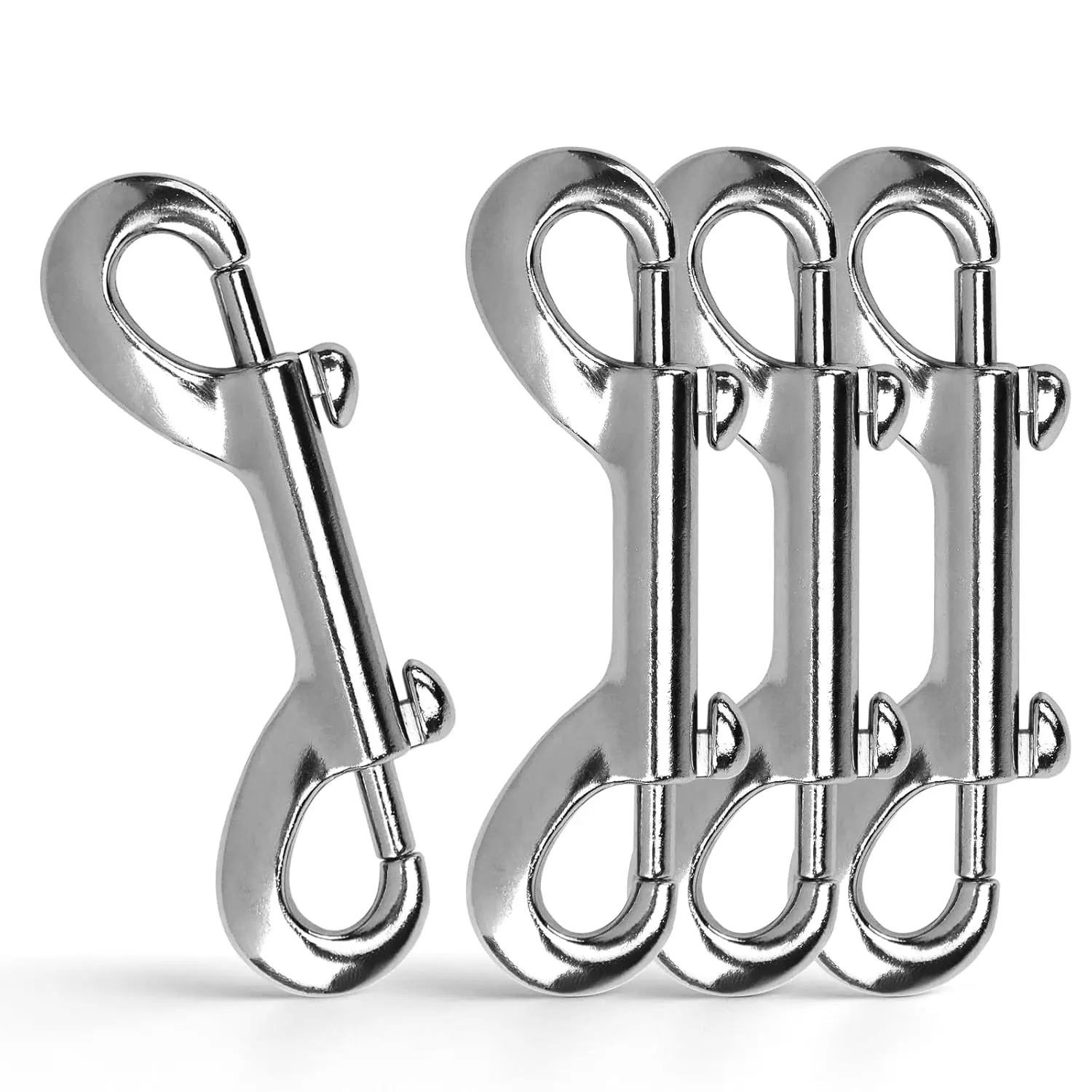 Zinc Alloy Double Ended Snap Hooks Bolt Snaps Chain Hook Trigger Metal Clip Key Holder Carabiners for Water Bucket Dog Leash