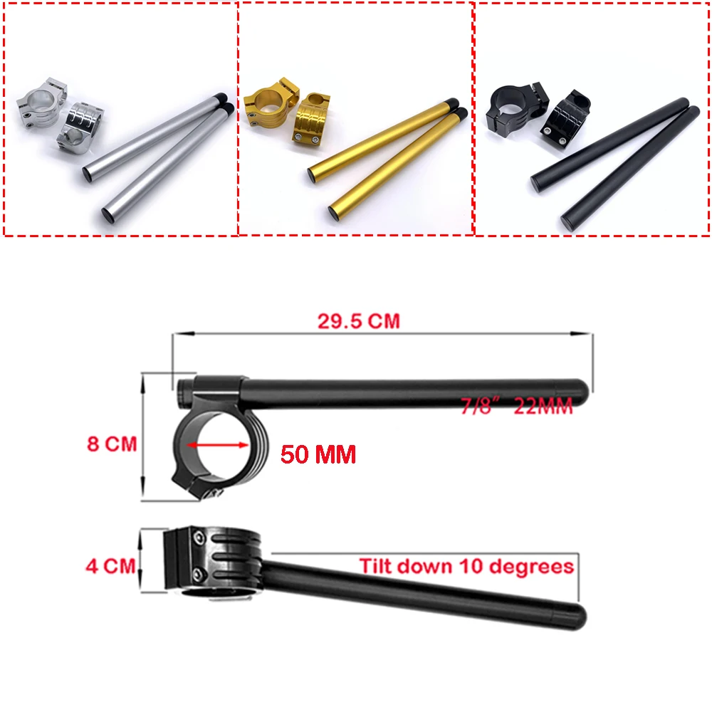 For Yamaha YZF R1 R6 ABS YZFR1 YZFR6 YZF-R1 YZF-R6 2005-2018 Motorcycle Split Handlebar Clip On Ons Fork Adjustable Handlebars