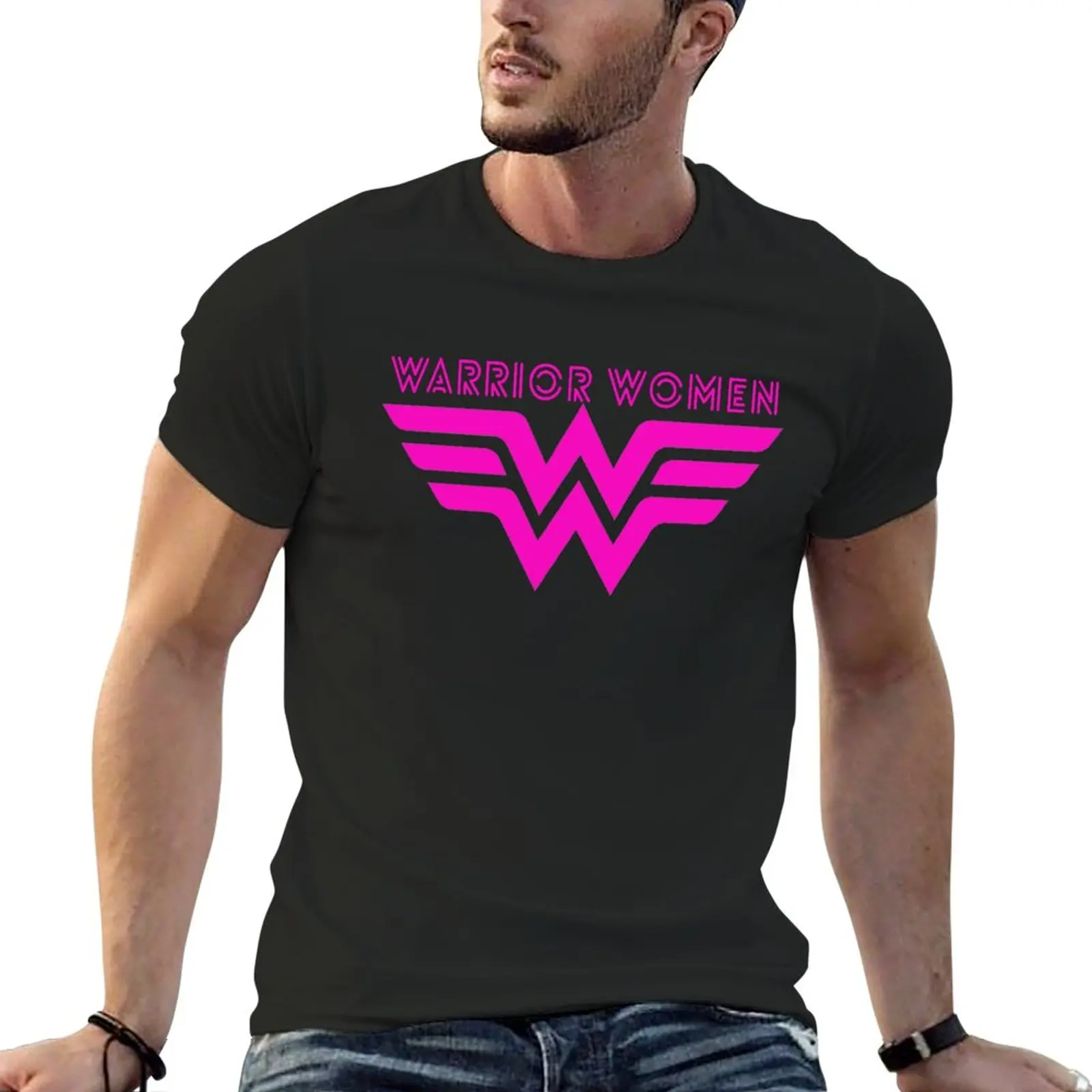 

Мужская Винтажная Футболка WW Pink