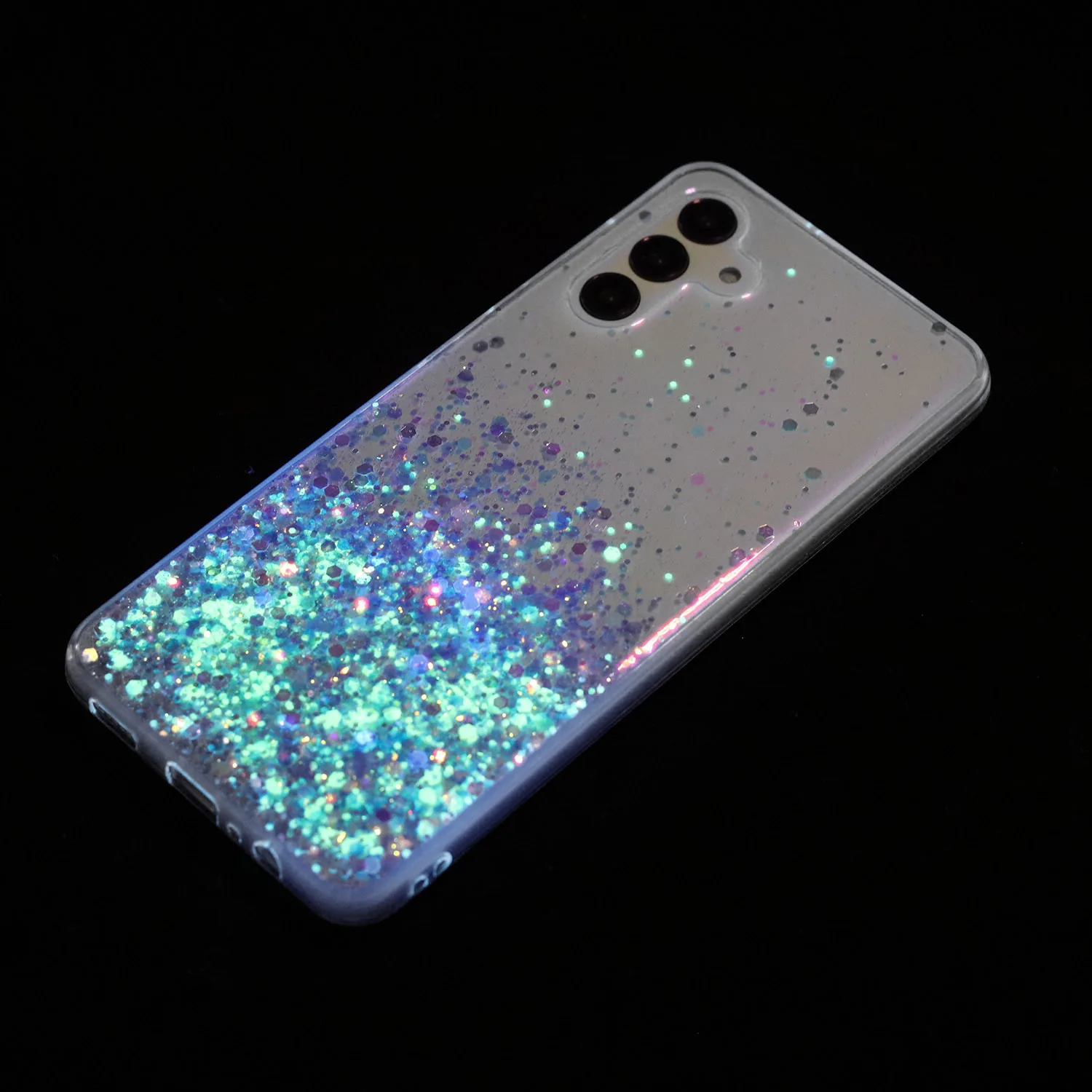 Luminous Sequins Glitter Case For Samsung Galaxy A55 A54 5G A34 A05S A15 A16 A56 S24 Ultra S23 S25, Shiny Bling Glow Dark Cover