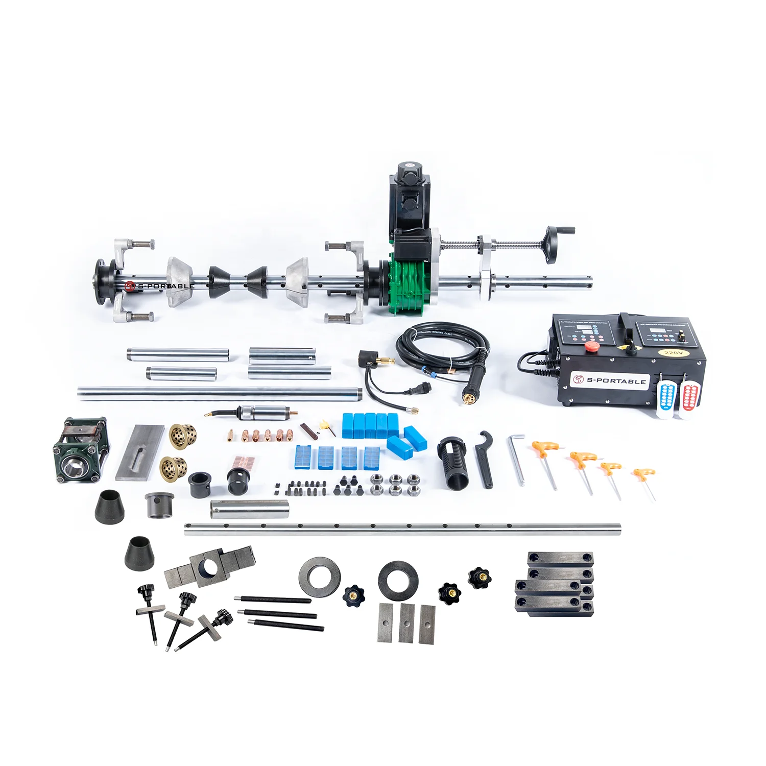 Portable line boring welding machine 220V/380V excavator hole repair loader bulldozer mobile repair spower line boring
