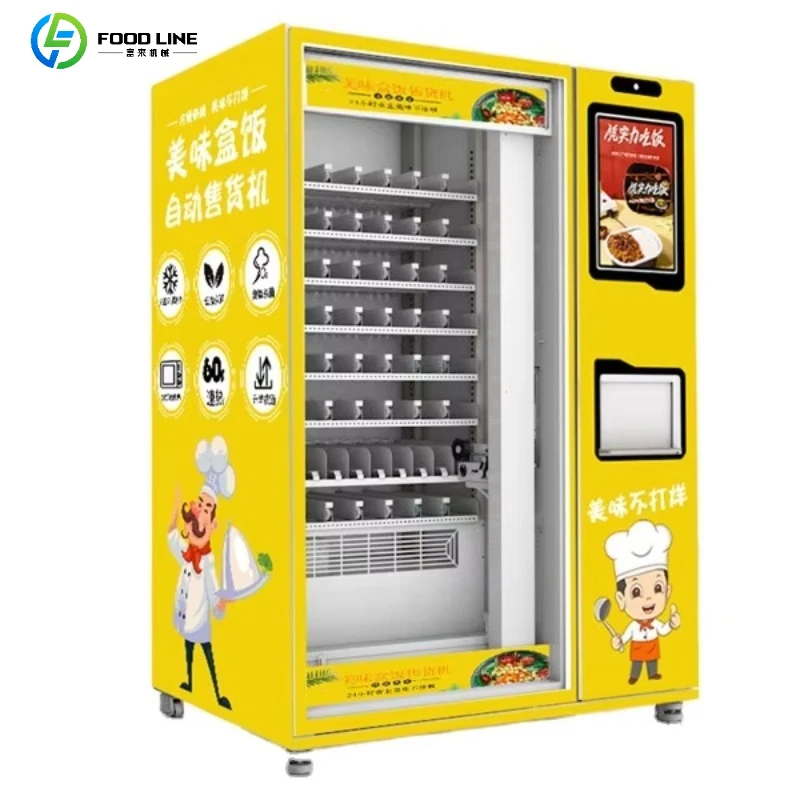 FL Customized 2026 New Fast Food Vending Machine Supplier Automatic Breakfast Meal Lunch Box Hot Food Vending Machine Heating