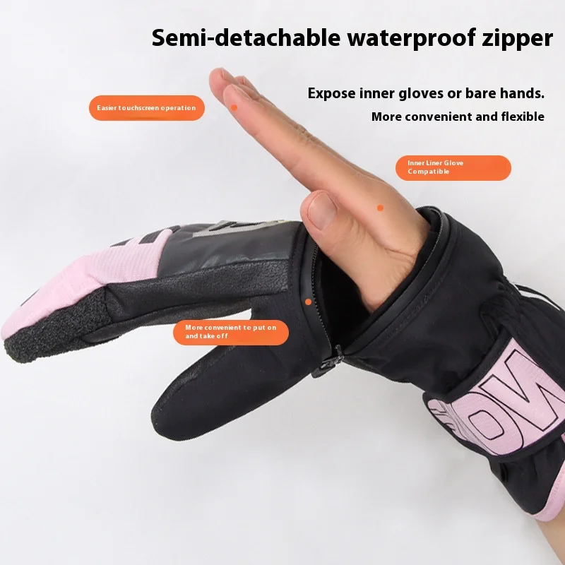 Professional Aramid Super Durable Anti Slip Skiing Gloves With Built-in Wrist, Waterproof And 30 Temperature Warm Ski Gloves