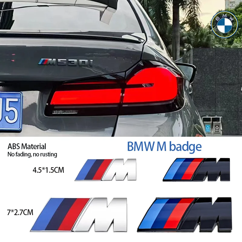 ABS Car Side Fender Emblem Badge Sticker For BMW M M1 M2 M3 M4 M5 M6 G01 F20 G30 F30 F31 E36 E87 E60 E91 X1 X3 X5 Accessories