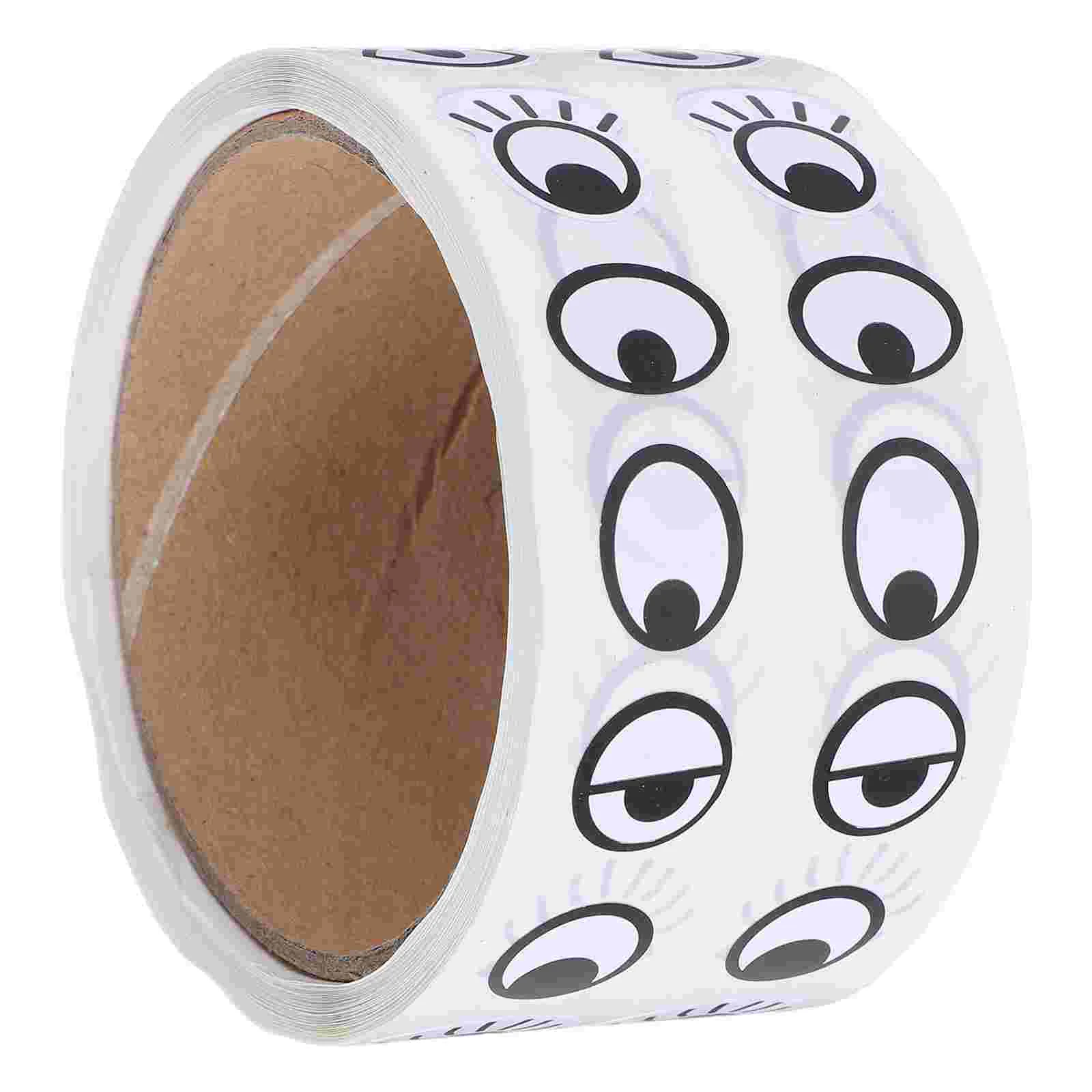 

500 Pcs Black Cartoon Eyes Stickers Self Adhesive Eye Kids Boy Decoration Labels Craft Supplies Stickers Eyeballs Sewing