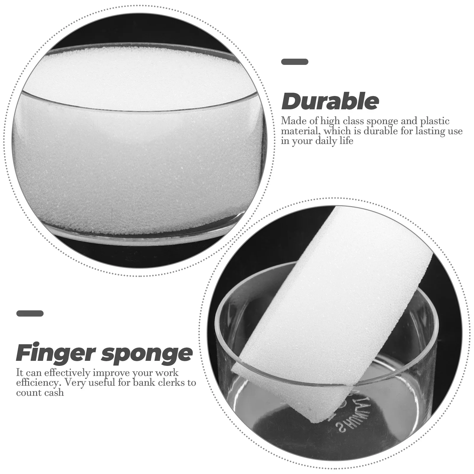 

10 шт., удобный увлажняющий крем для подсчета пальцев для банковского теллера, губка для подсчета денег, губки для подсчета пальцев