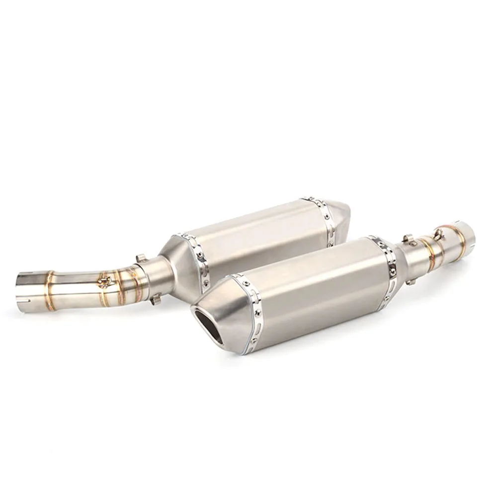 Modify Universal Motorcycle Exhaust Pipe 848 848EVO 1098 1198 Moto Muffler System 51mm Mid Link Pipe Pot Escape Slip-on