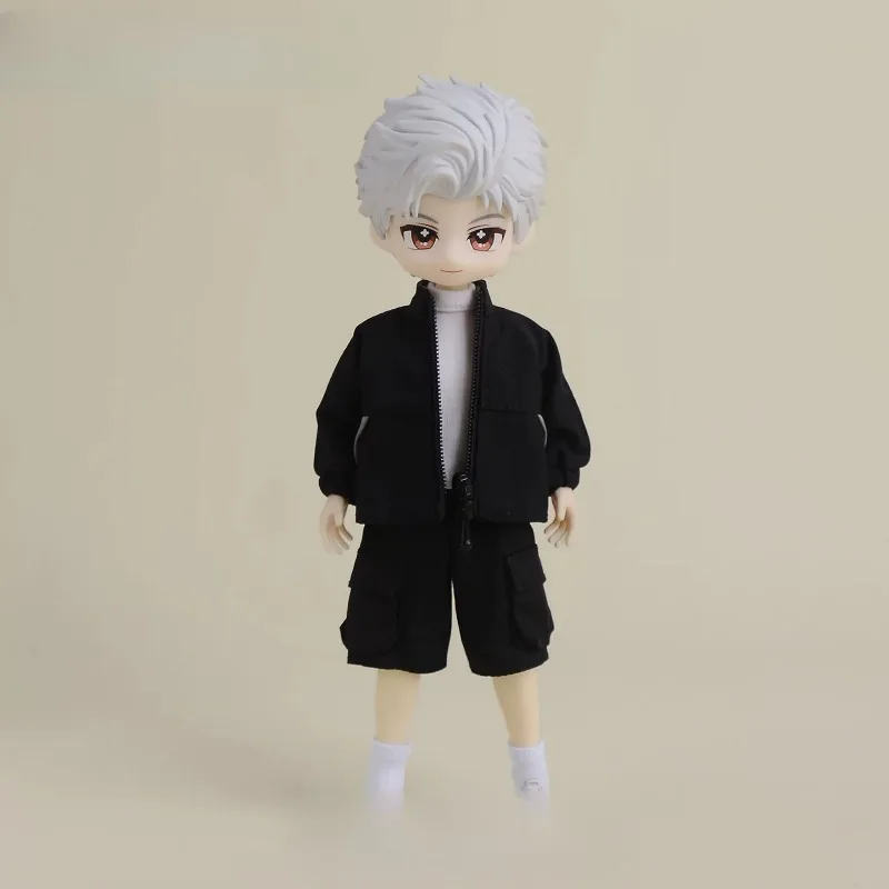 【Nur Kleidung】 Mode-Set im Maßstab 1:12 mit farblich abgesetzter Jacke und lockerer, lässiger Sporthose für 6-Zoll-BJD Asi3.0 Actionfigur-Körper – Detail 4