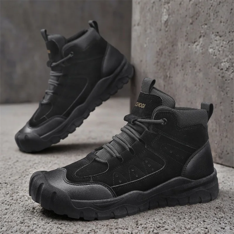 

Ботильоны, износостойкие мотоциклетные ботинки, мужские нескользящие уличные лоферы, зимняя спортивная обувь с низким берцем для мужчин, мягкая и удобная