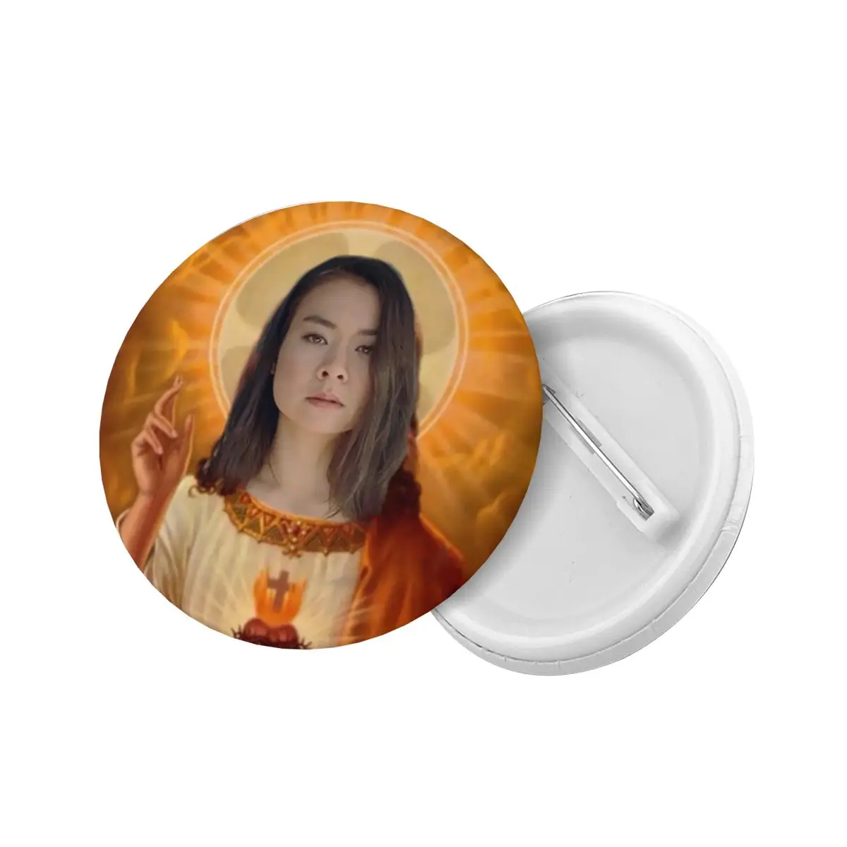 Singer-Songwriter Mitski Round Button Pin for Bags Customizable Christ God Pinback Badge Brooch