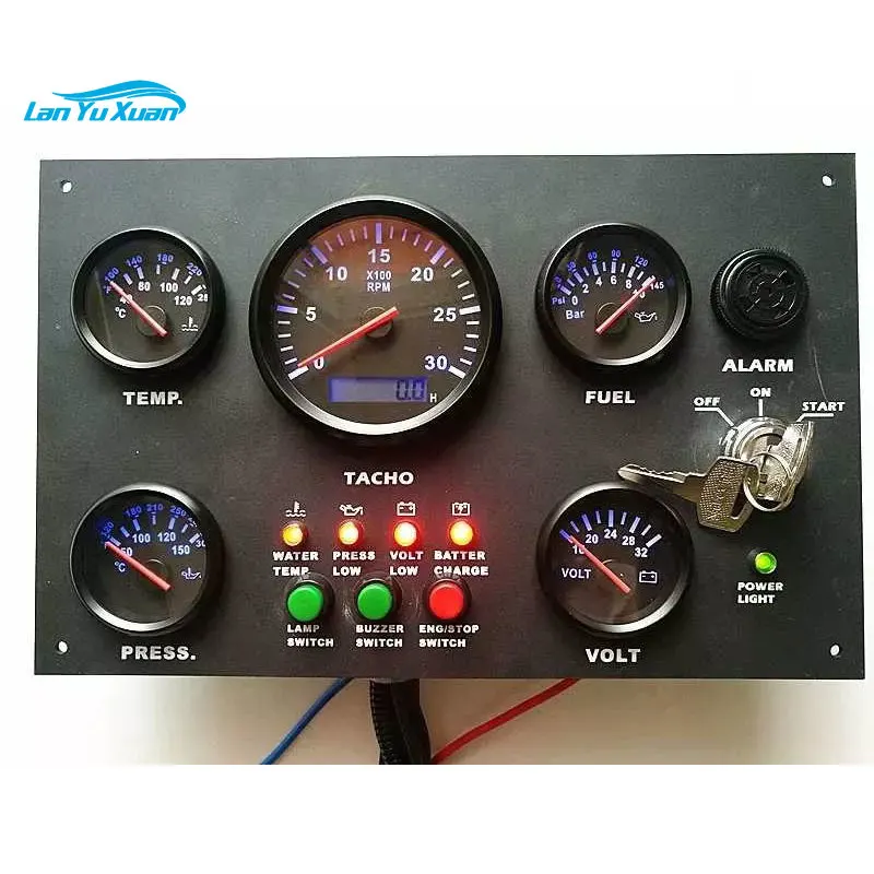 300*190 mm Waterproof boat instruments controller Panel Custom Boat Gauge Panel