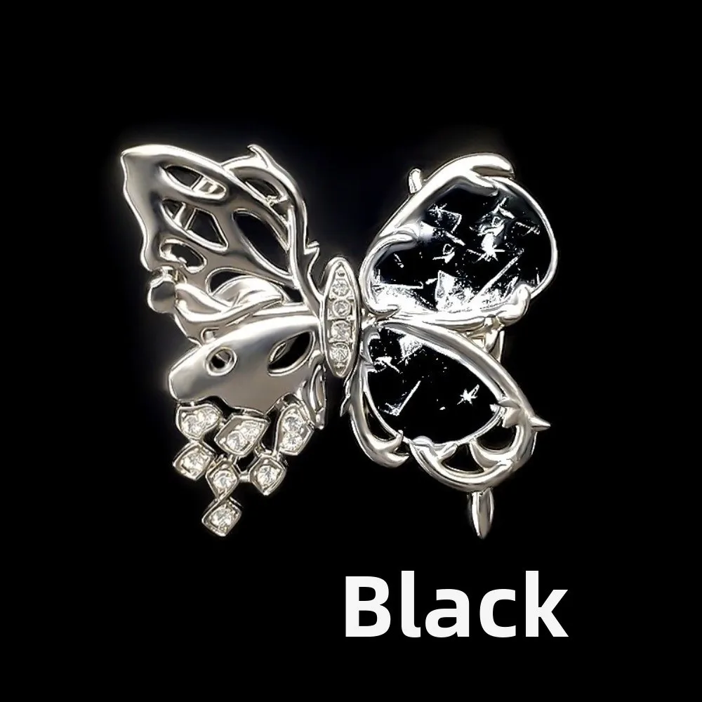 Household Metal Butterfly Waist Tightener Adjustable Rhinestones Button Tightener Detachable Alloy Waist Cinching Buckle Skirts